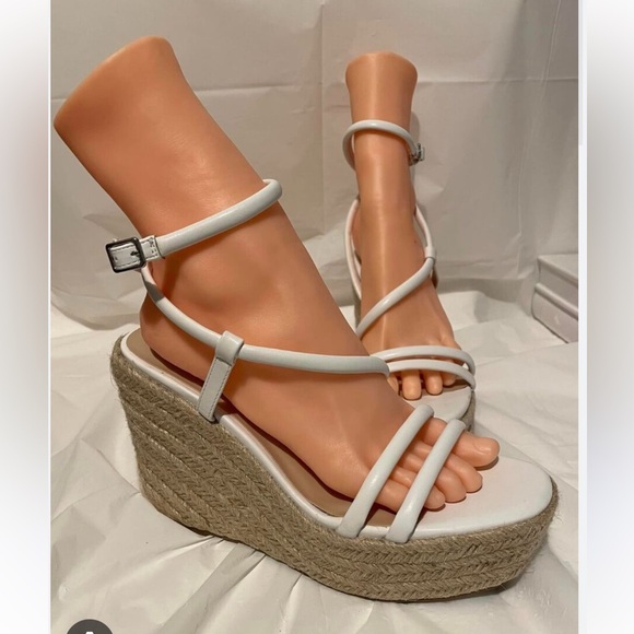 NWT BP Espirilla Raffia Platform Wedge Sandles Size 10 - Picture 1 of 5